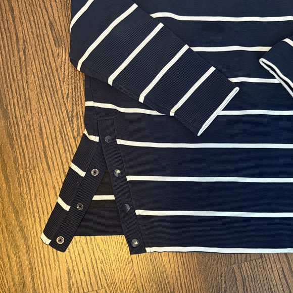 Navy and White Striped Long Sleeve sweater - Picture 3 of 5